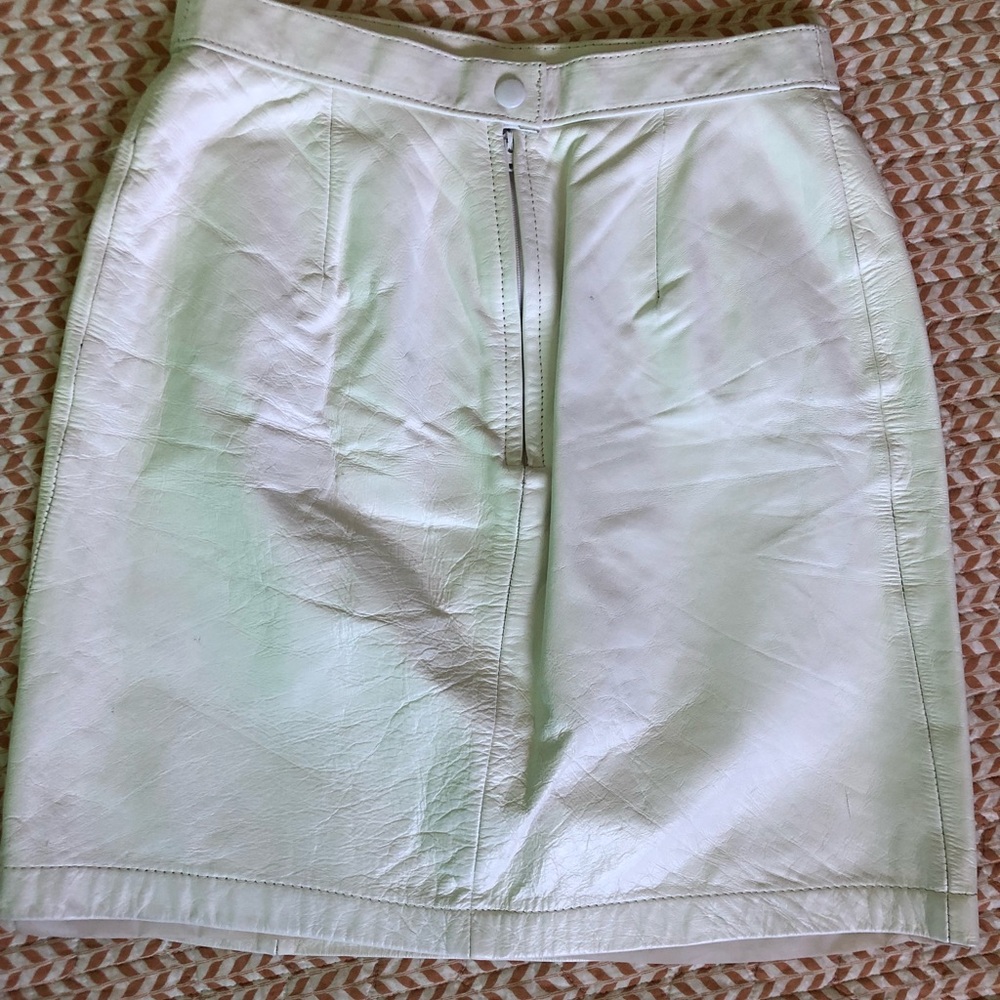 Vintage High Waist Leather Skirt